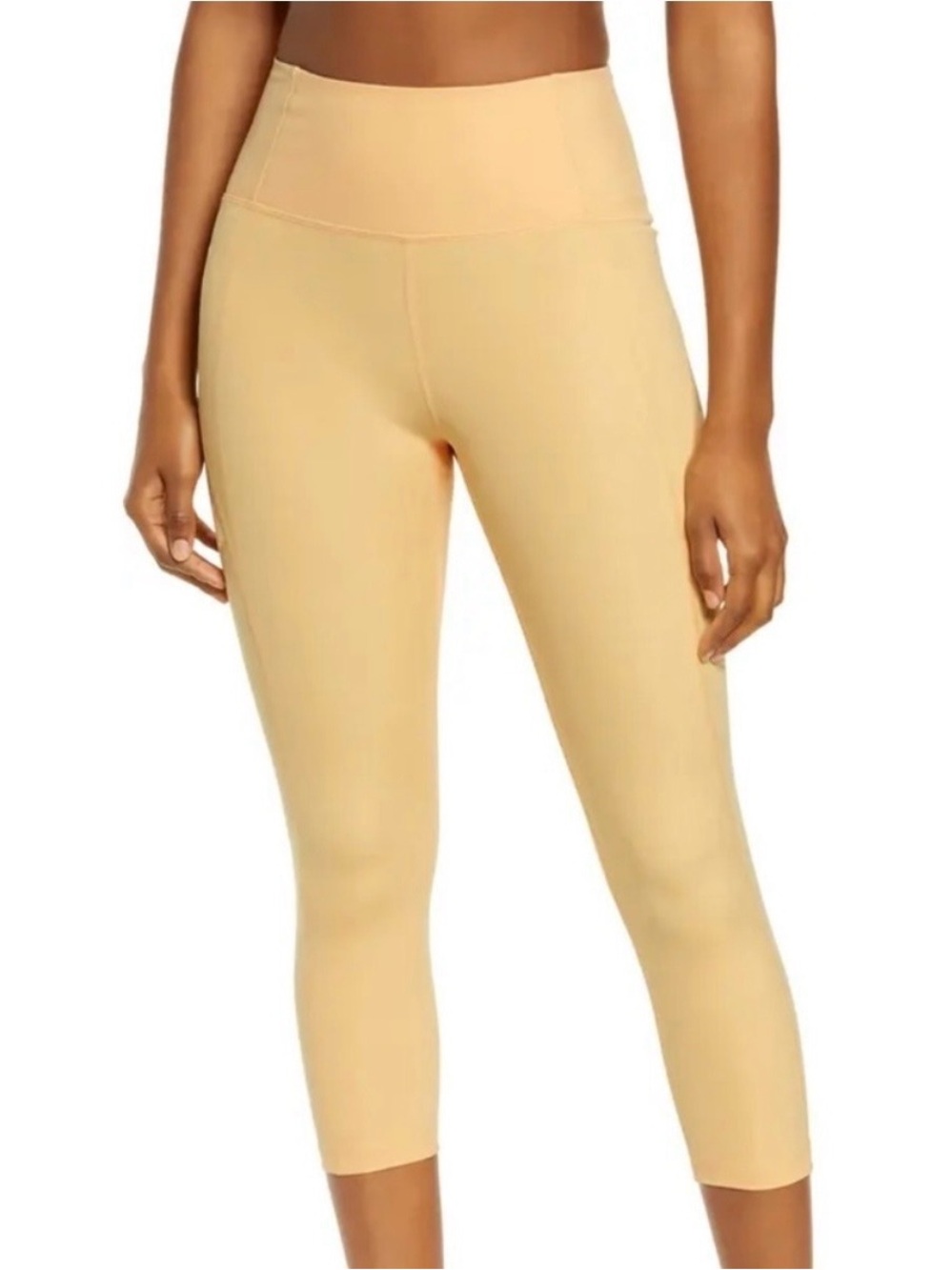 NWT Girlfriend Collective High-Waist Capri Orange Active Leggings - Size S